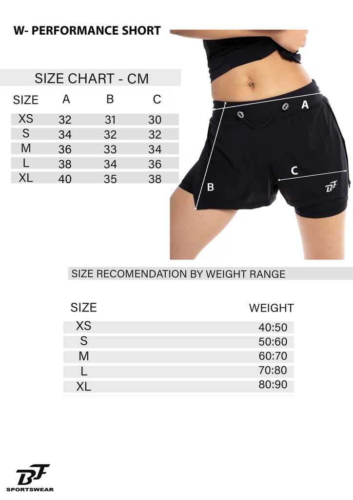 W-performance short 2 in 1.
