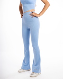 [WbXW5032] W - Ribbed charleston pants. (baby blue, XS)