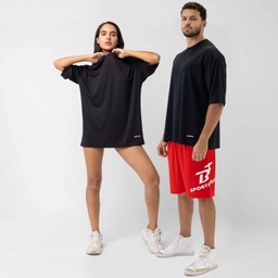 [UBS5934] Unisex-dry-oversize-t shirt. #60 (Black, S)