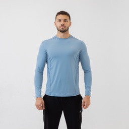 [MaM8062] Men-Training Long Sleeve T-Shirt #72 (aqua gray, M)