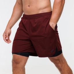 [SbL8596] Men Flexi 2 In 1 Short MS8 #81 (burgundy, L)