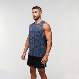 [Mdl9197] Men Printed Tank Top MT10 #95 (dark gray, L)