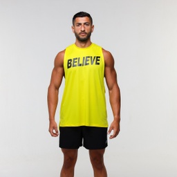 [MyS8971] Men Believe Tank Top MT9 #80 (yellow, S)