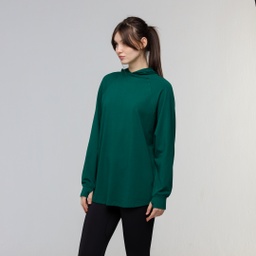 [wgS9604] W - Cotton Track Hoodie #83 (green, S)