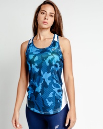 [WbS465] Women Tank Top - B #56 (blue camouflage, S)