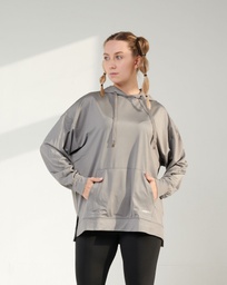 [WgS575] W- Track Hoodie (oversize) (gray, S)