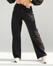 [WBS355] Women - Wide Leg Cotton Pants #50 (Black, S)