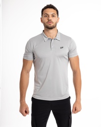 [MgSM1715] Men Polo Dry-Fit T-Shirt. (gray, S)