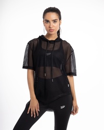 [WBSW1762] Women Open Mesh T-Shirt #38 (Black, S&amp;M)